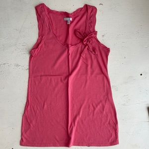 [ GAP Pink Super Soft Tank with Bow Detail ] XS